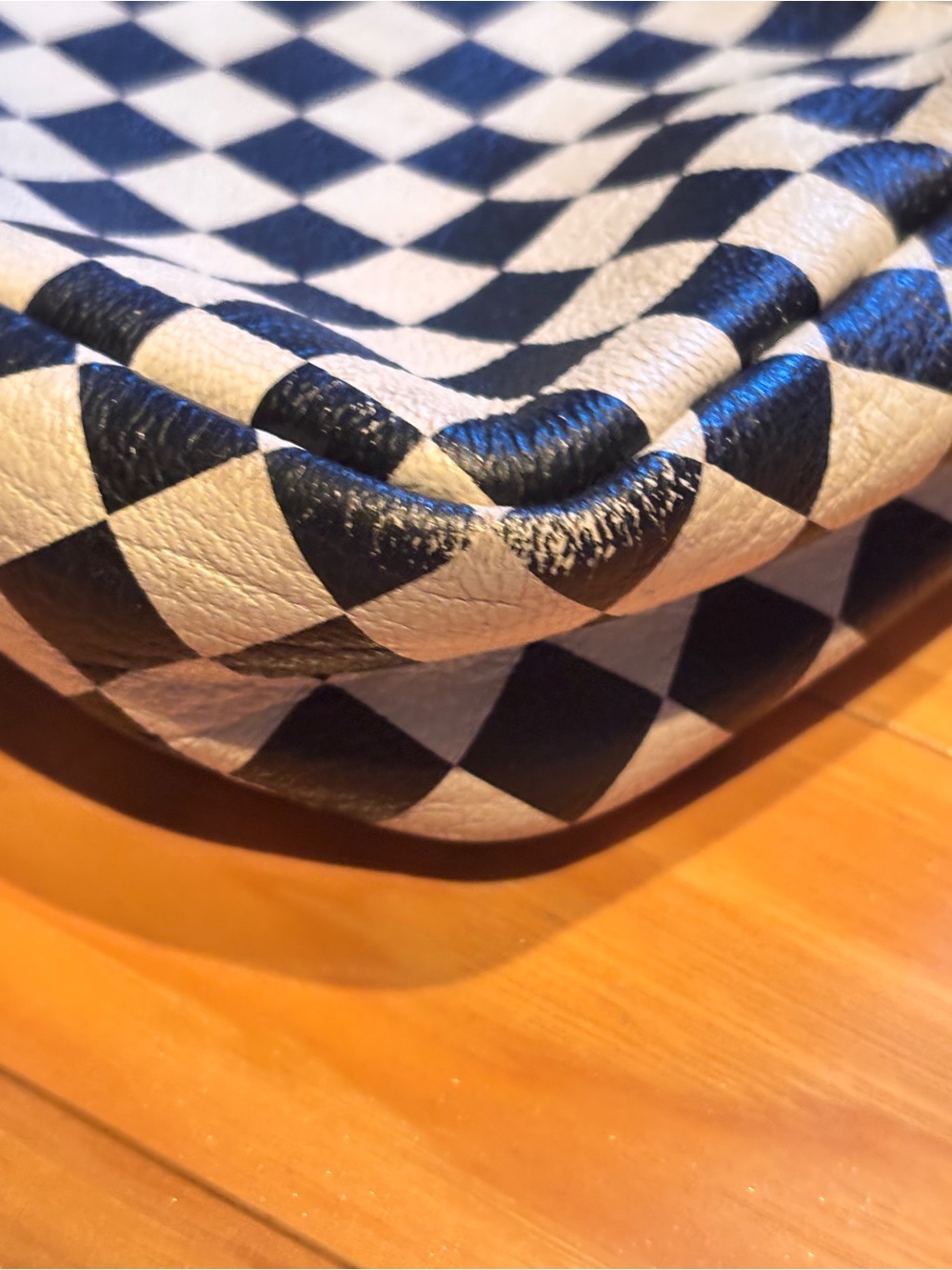 Clare V. Black & White Checker Leather Crossbody Bag - Picture 6 of 12